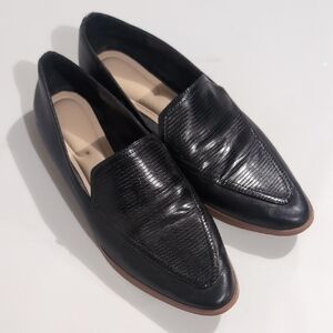 Vince Camuto Black Leather Women's Loafers